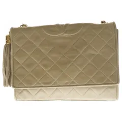 CHANEL (シャネル) マトラッセ ココマーク チェーン ショルダーバッグ ベージュ ラムスキン