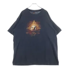 HARLEY DAVIDSON (ハーレーダビッドソン) 90s EAGLE FACE TEE イーグルフェイス 両面プリント Tシャツ ブラック