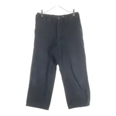 Yohji Yamamoto POUR HOMME (ヨウジヤマモト プールオム) ベルトループデザイン コットン ワイドパンツ ブラックのサムネイル