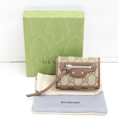 ☆927S GUCCI グッチ 三つ折り財布 バレンシアガコラボ 681708-0416 　　【EK】