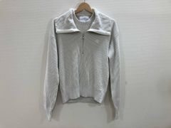Calvin Klein Jeans カルバンクラインジーンズ ジップ襟付きアンサンブル畦綿ニット 2点セット綿ニット 綿畦ニット ベージュ M 春