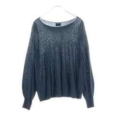 HERNO (ヘルノ) カシミヤ混 ノーカラー長袖ニット レディース ブラック 02C001HVV-42001-9300のサムネイル