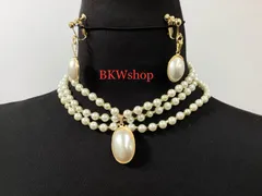 ＜現品限り＞used　ブライダルアクセサリー　ネッレス・イヤリング　パール　アクセサリー⑤　結婚式　ドレス