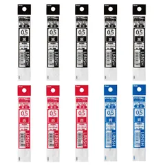 【新着商品】赤3本 青2本 黒5本 0.5mm XLRN5H 多機能ボールペン替芯セット ぺんてる