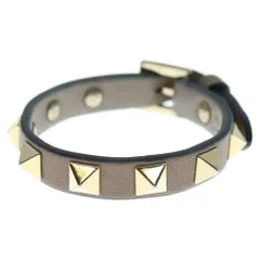 VALENTINO (ヴァレンティノ) ロック スタッズ ブレスレット グレー レザーのサムネイル