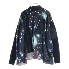 Sacai (サカイ) 20AW ×NASA 転写プリント ニットドッキング ダブルライダース ジャケット マルチカラー 20-05284のサムネイル