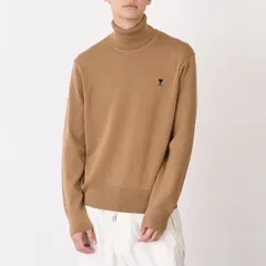 AMI ALEXANDRE MATTIUSSI AMI DE COEUR アミパリス トップス タートルネックニット Ami De Coeur タートルネック メリノウールニット セーター メンズ