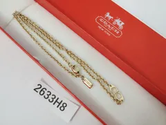 【2633H8】 箱付き 美品 COACH コーチ ネックレス  レディース ゴールド 中古