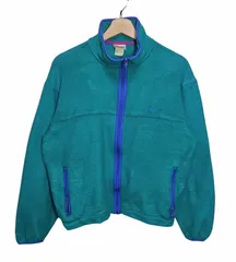 80s L.L.Bean エルエルビーン 筆記体ロゴ刺繍ワンポイント フリースジャケット