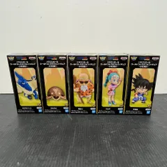 06w12635 ドラゴンボール ワールドコレクタブルフィギュア ～少年期編1～A 孫悟空・B ブルマ・C 亀仙人・D ・亀仙人と一緒にいるカメ・E プテラノドン 全5種コンプリートセット  ドラゴンボール  フィギュア  【中古品】