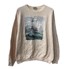 Lee プリントスウェット トレーナー XL ライトピンク リー プルオーバー ビッグプリント トップス 秋物 a803-5995