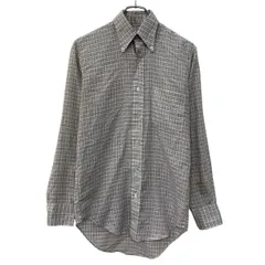 長袖 チェックシャツ S ホワイト マルチカラー ボタンダウン ボタン 胸ポケット チェック柄 胸ポケット カジュアル 春物 a803-6019