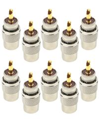 【在庫処分】通信 アンテナ 無線 MP-5 同軸ケーブル 5D-2V コネクター 変換 用 10個 5D-FB オス セット M型 同軸コネクタ B HTharros