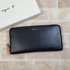 未使用 アニエスベー ☆ ラウンドジッパー レザー 長財布 ブラック 財布 ロングウォレット agnes b.のサムネイル