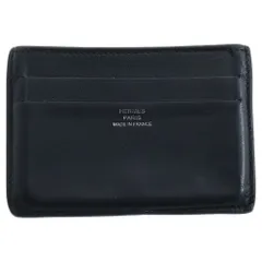 HERMES (エルメス) シチズン ツイル レザーカードケース 名刺入れ ブラックのサムネイル