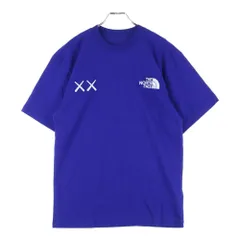 THE NORTH FACE (ザノースフェイス) Kaws Tee カウズ ロゴ刺繍 半袖Tシャツ ブルー