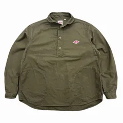 ダントン プルオーバー メンズ サイズ40 M～Lサイズ相当 オリーブグリーン 長袖シャツ やや身幅広め ゆったり シンプル 人気 きれいめ 