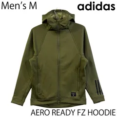 【未使用B／メンズM】ADIDAS AEROREADY トラックジャケット フーディ オリーブ