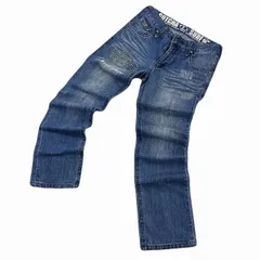 ガッチャ デニムパンツ メンズ W34 Lサイズ ダメージ加工 サーフ ジーンズ ジーパン きれいめ