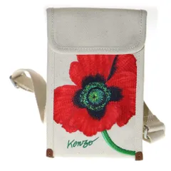 KENZO (ケンゾー) POPPY PHONE CASE フラワーデザイン ミニポーチ ショルダーバッグ ホワイト FC65PM919F31のサムネイル