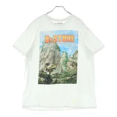 NO BRAND (ノーブランド) DR.STONE POSTER T-SHIRT ドクターストーン ポスター 半袖Tシャツ ホワイト