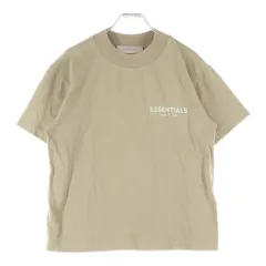 FEAR OF GOD ESSENTIALS (フィアオブゴッド エッセンシャルズ) S/S T-SHIRT フェルトロゴ 半袖Tシャツ レディース ベージュ