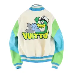 LOUIS VUITTON (ルイヴィトン) 23SS レインボー プレイグラウンド モノグラムバーシティジャケット レザー切替 ウールスタジャン アイボリー RM231 YC8 HOL63Eのサムネイル