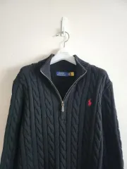 ポロ ラルフローレン ハーフジップアップニット(M