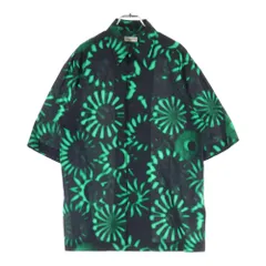 DRIES VAN NOTEN (ドリスヴァンノッテン) 23SS High Summer Shirt 総柄 開襟半袖シャツ ブラック
