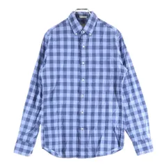 J.CREW (ジェイクルー) SLIM コットン長袖チェックシャツ ブルー G0631