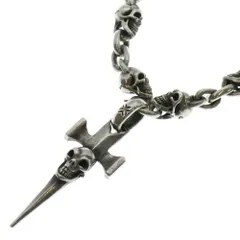 Gaboratory/Gabor (ガボラトリー/ガボール) Half Single Skull Dagger Square & H.W.O With Quarter Skull & Small Ovel Links Necklace ネックレスのサムネイル