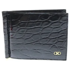 Salvatore Ferragamo (サルヴァトーレ フェラガモ) Aligator Nerr クロコダイル レザーウォレット 財布 ブラック 661454のサムネイル