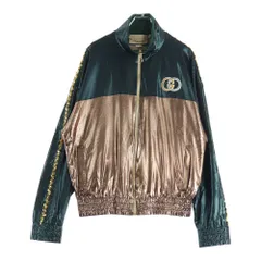 GUCCI (グッチ) Bi-Color Logo Jacket バイカラーロゴジャケット サイドスパンコール グリーン/ブラウン 692308のサムネイル