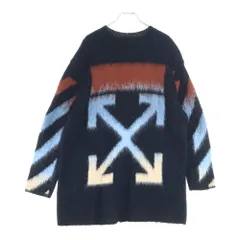 OFF-WHITE (オフホワイト) 18AW Shaggy Knit Sweater モヘアニットセーター ブラック OWHE009F18B74071のサムネイル