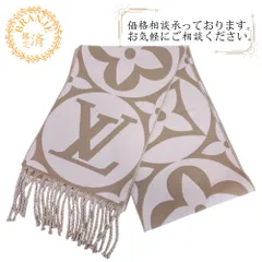 LOUIS VUITTON ルイヴィトン M79213  マフラー・LV メダリオン ウール マフラー ベージュ レディース