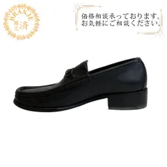 GUCCI グッチ モカシン レザーシューズ  ホースビット レザー ローファー ブラック メンズ