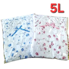 未使用★日本製 5L ネグリジェ 花柄 半袖 寝巻き パジャマ プラスサイズ 大きいサイズ