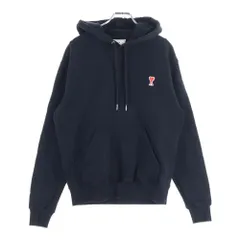 AMI Alexandre Mattiussi (アミアレクサンドルマテュッシ) Hoodie ロゴ刺繍 プルオーバースウェットパーカー フーディー ブラック A20HJ008.730のサムネイル