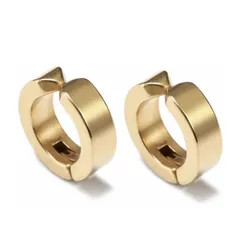 ALOHAMONI (アロハモニ) フェイクピアス イヤーカフ イヤリング ブラック シルバー 黒 銀 両耳 2個 セット フープ リング ノンホール フェイク ピアス レディース メンズ ユニセックス 男女兼用 バネ式 スプリング 挟むだけ 簡単 装着 (ゴ