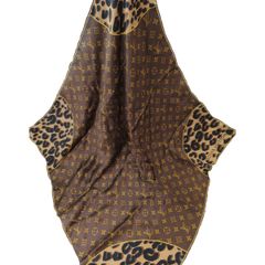 ヴィンテージLOUIS VUITTON モノグラム レオパード柄 スカーフ - メルカリ