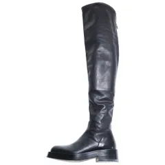 ANN DEMEULEMEESTER (アンドゥムルメステール) 21AW Nicky Otk Boots レザーロングブーツ ニーハイブーツ ブラック レディースのサムネイル
