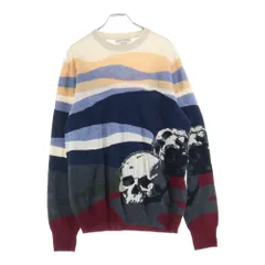 Alexander McQueen (アレキサンダーマックイーン) スカルプリント クルーネックウールニットセーター マルチ 576019 Q1ALKのサムネイル