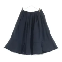 COMME des GARCONS (コムデギャルソン) 23SS カットオフ ウール ロングスカート レディース ブラック RK-S005のサムネイル