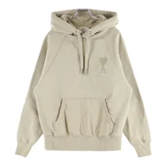 AMI Alexandre Mattiussi (アミアレクサンドルマテュッシ) Hoodie ロゴ刺繍 プルオーバースウェットパーカー フーディー ベージュ A20HJ057.747のサムネイル