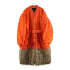 PRADA (プラダ) Re-Nylon MA-1 リナイロン トライアングルロゴ 裏地キルティングボンバージャケット オレンジ SG0094