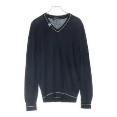 DOLCE & GABBANA (ドルチェアンドガッバーナ) カシミヤ Vネックニットセーター ブラック GQ211K F74AYのサムネイル