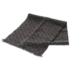 LOUIS VUITTON (ルイヴィトン) エシャルプ モノグラム クラシックマフラー グレー/ブラック M78526