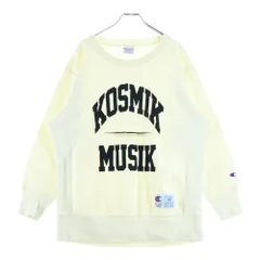 CHAMPION (チャンピオン) ×UNDERCOVER KOSMIK MUSIK SWEAT ×アンダーカバー プリントクルーネック長袖スウェットトレーナー アイボリー C8-B009