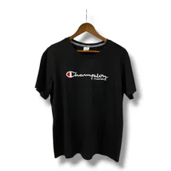 Champion チャンピオン ロゴ Tシャツ 黒 ブラック 古着 刺繍