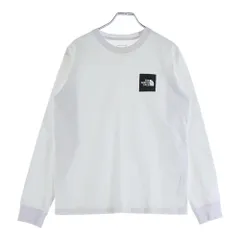 THE NORTH FACE (ザノースフェイス) ボックスロゴ 長袖クルーネックTシャツ ホワイト NTW82136